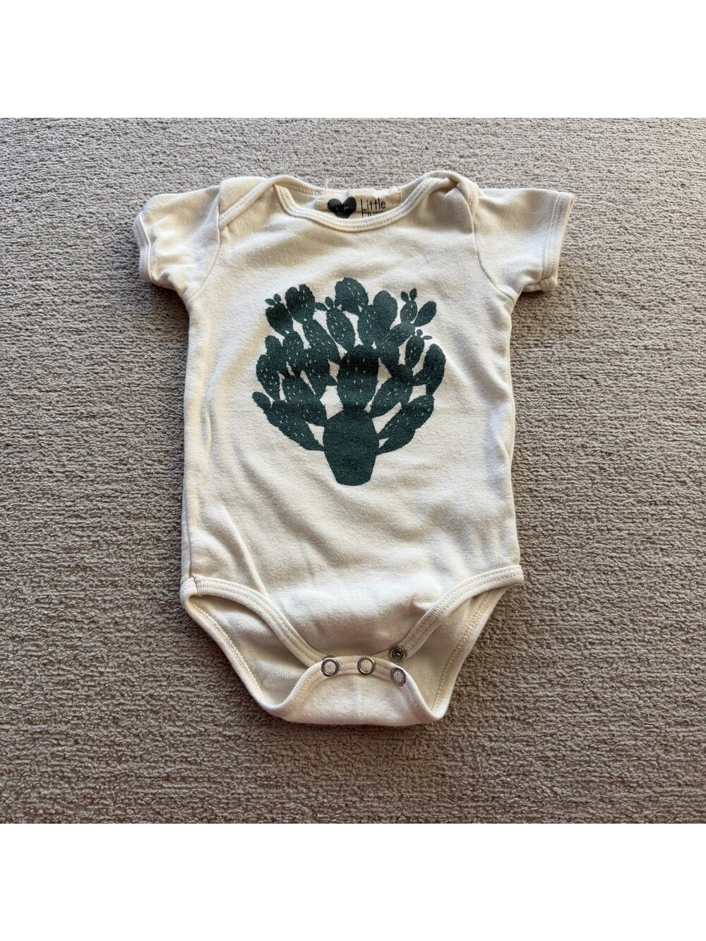 Little Fluffy One Piece Cactus Print Neutral Unisex Baby 6-9MO